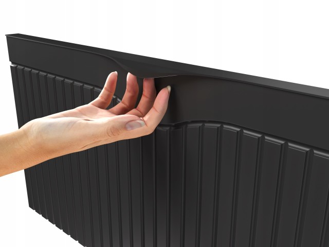 Szafka z Umywalką LOGHOS 90 cm Czarny Mat KOSZ CARGO Furni