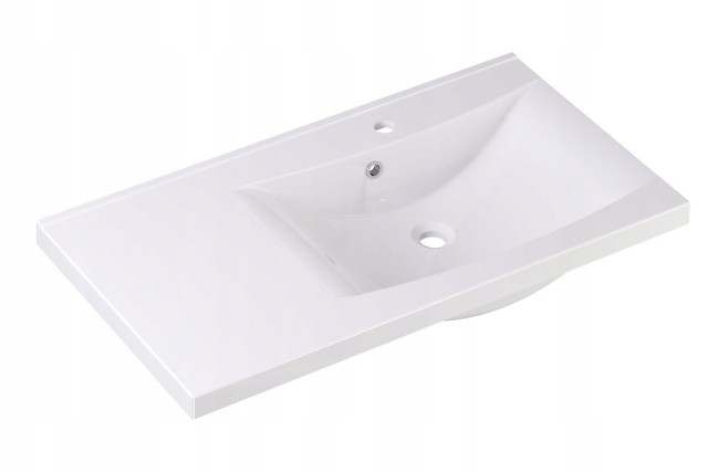 Szafka z Umywalką LOGHOS 90 cm Biały Mat KOSZ CARGO Furni