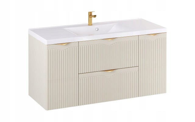 Szafka z Umywalką LOGHOS 120 cm Kaszmir Mat KOSZ CARGO Furni Szafka z Umywalką LOGHOS 120 cm Kaszmir Mat KOSZ CARGO Furni