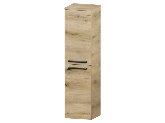 Słupek Łazienkowy ATHD 35 cm 2D Lewy - Dąb Evoke Coast Mat - Uchwyty Czarne Matowe