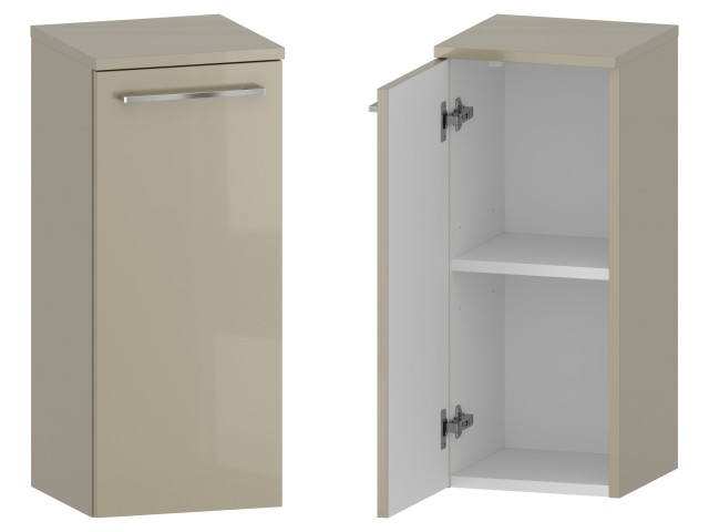 Słupek Łazienkowy RON 30 cm DD Lewy - Cappuccino Wysoki Połysk - Uchwyty Chromowane Słupek Łazienkowy RON 30 cm DD Lewy - Cappuccino Wysoki Połysk - Uchwyty Chromowane