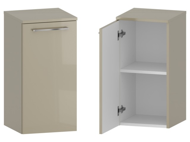 Słupek Łazienkowy RON 35 cm DD Lewy - Cappuccino Wysoki Połysk - Uchwyty Chromowane Słupek Łazienkowy RON 35 cm DD Lewy - Cappuccino Wysoki Połysk - Uchwyty Chromowane