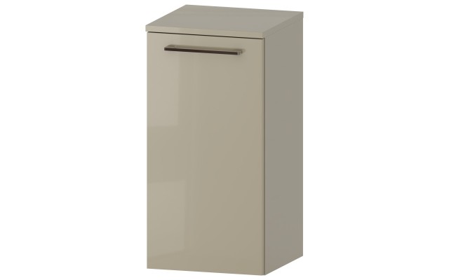 Słupek Łazienkowy RON 35 cm DD Lewy - Cappuccino Wysoki Połysk - Uchwyty Chromowane