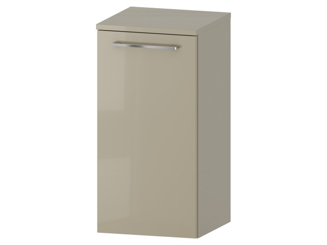 Słupek Łazienkowy RON 35 cm DD Lewy - Cappuccino Wysoki Połysk - Uchwyty Chromowane