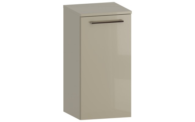 Słupek Łazienkowy RON 35 cm DD Prawy - Cappuccino Wysoki Połysk - Uchwyty Chromowane