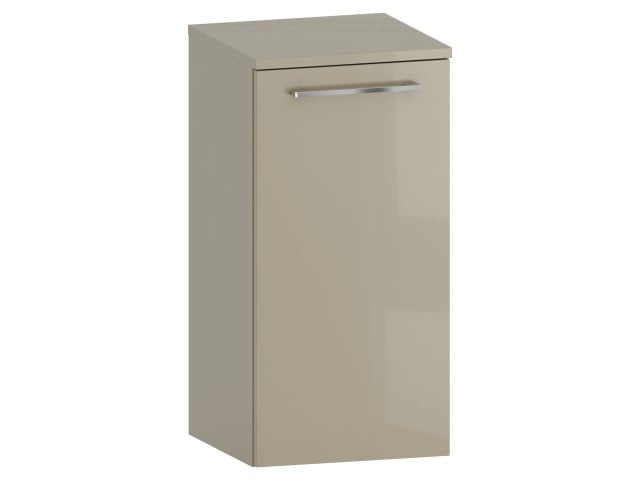 Słupek Łazienkowy RON 35 cm DD Prawy - Cappuccino Wysoki Połysk - Uchwyty Chromowane