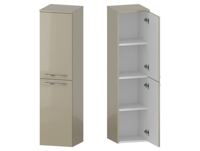 Słupek Łazienkowy RON 35 cm 2D Prawy - Cappuccino Wysoki Połysk - Uchwyty Chromowane Słupek Łazienkowy RON 35 cm 2D Prawy - Cappuccino Wysoki Połysk - Uchwyty Chromowane