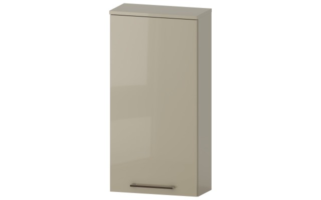 Szafka nad Pralkę RON 45 cm D90 Lewa - Cappuccino Wysoki Połysk - Uchwyty Chromowane