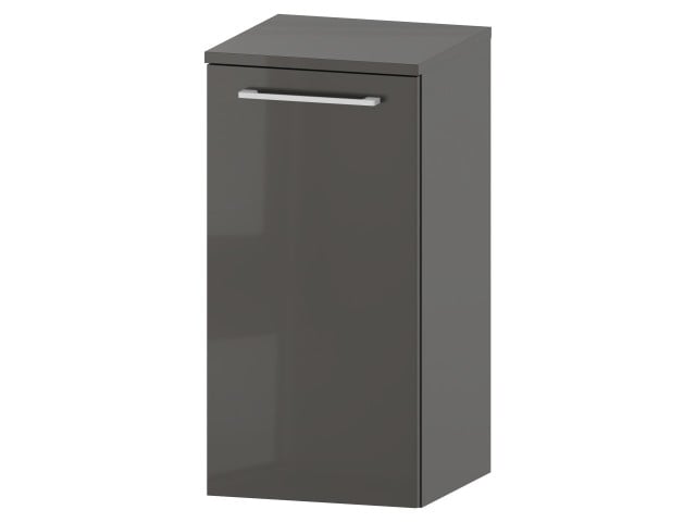 Słupek Łazienkowy RON 35 cm DD Lewy - Titan Wysoki Połysk - Uchwyty Białe Matowe