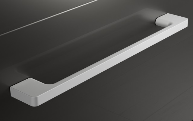 Słupek Łazienkowy RON 35 cm DD Lewy - Titan Wysoki Połysk - Uchwyty Białe Matowe