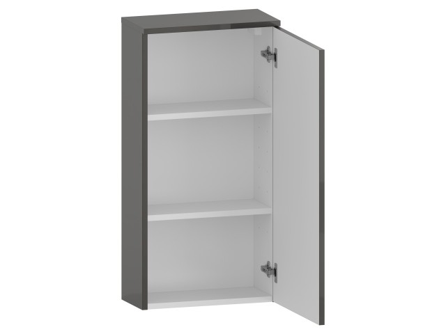 Szafka nad Pralkę RON 45 cm D90 Prawa - Titan Wysoki Połysk - Uchwyty Białe Matowe