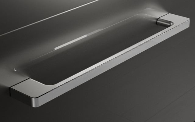 Słupek Łazienkowy RON 30 cm DD Lewy - Titan Wysoki Połysk - Uchwyty Chromowane