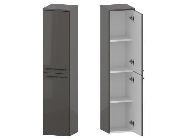 Słupek Łazienkowy RON 30 cm 2D Prawy - Titan Wysoki Połysk - Uchwyty Chromowane Słupek Łazienkowy RON 30 cm 2D Prawy - Titan Wysoki Połysk - Uchwyty Chromowane