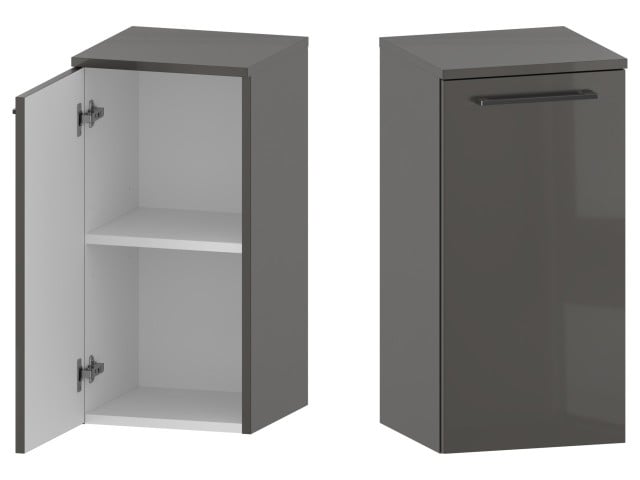 Słupek Łazienkowy RON 35 cm DD Lewy - Titan Wysoki Połysk - Uchwyty Chromowane Słupek Łazienkowy RON 35 cm DD Lewy - Titan Wysoki Połysk - Uchwyty Chromowane