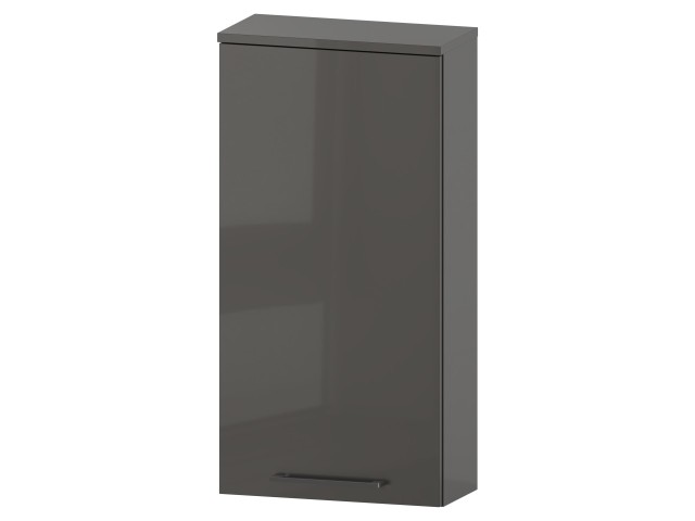 Szafka nad Pralkę RON 45 cm D90 Lewa - Titan Wysoki Połysk - Uchwyty Chromowane