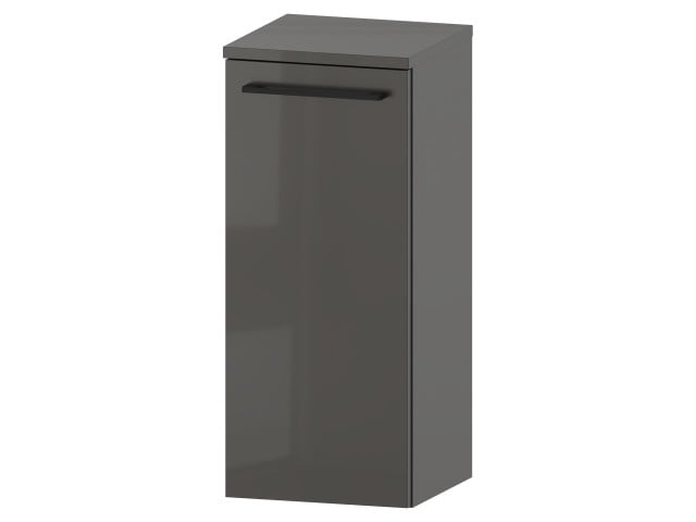 Słupek Łazienkowy RON 30 cm DD Lewy - Titan Wysoki Połysk - Uchwyty Czarne Matowe