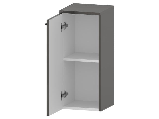 Słupek Łazienkowy RON 30 cm DD Lewy - Titan Wysoki Połysk - Uchwyty Czarne Matowe