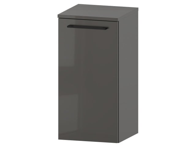 Słupek Łazienkowy RON 35 cm DD Lewy - Titan Wysoki Połysk - Uchwyty Czarne Matowe