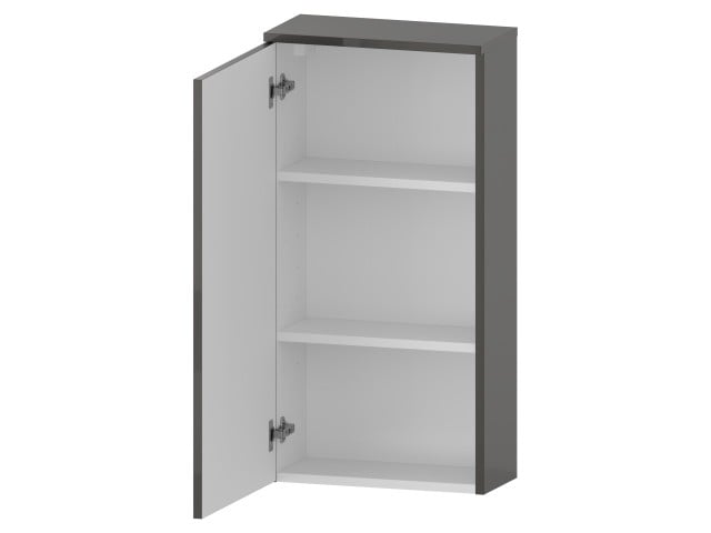 Szafka nad Pralkę RON 45 cm D90 Lewa - Titan Wysoki Połysk - Uchwyty Czarne Matowe