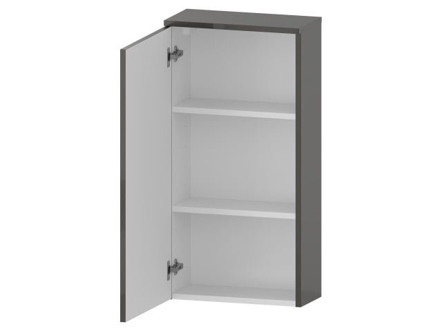 Szafka nad Pralkę RON 45 cm D90 Lewa - Titan Wysoki Połysk - Uchwyty Złote Szczotkowane
