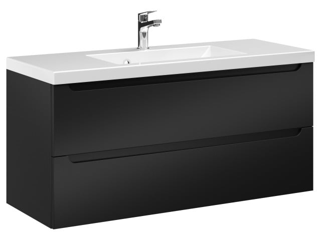 Szafka Wisząca Z Umywalką ETH 100 cm - Czarny Mat Szafka Wisząca Z Umywalką ETH 100 cm - Czarny Mat