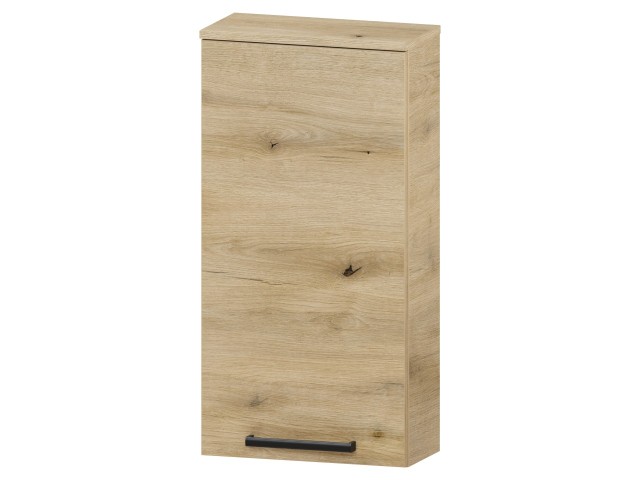 Szafka nad Pralkę ATHD 45 cm D90 Lewa - Dąb Evoke Coast Mat - Uchwyty Czarne Matowe