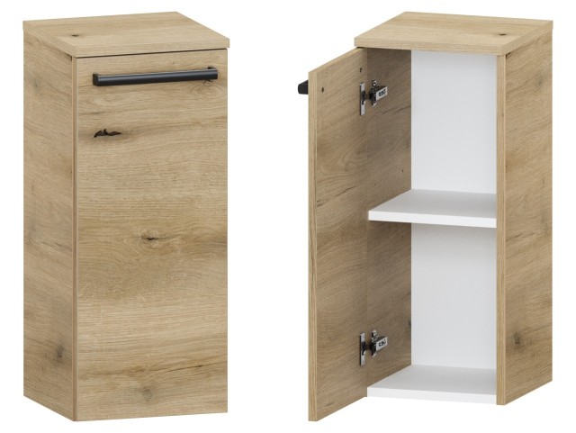 Słupek Łazienkowy ATHD 30 cm DD Lewy - Dąb Evoke Coast Mat - Uchwyty Czarne Matowe Słupek Łazienkowy ATHD 30 cm DD Lewy - Dąb Evoke Coast Mat - Uchwyty Czarne Matowe