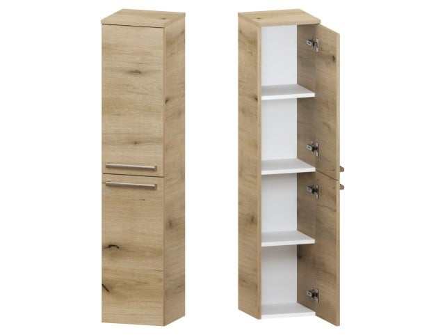 Słupek Łazienkowy ATHD 30 cm 2D Prawy - Dąb Evoke Coast Mat - Uchwyty Stal Szczotkowana Słupek Łazienkowy ATHD 30 cm 2D Prawy - Dąb Evoke Coast Mat - Uchwyty Stal Szczotkowana