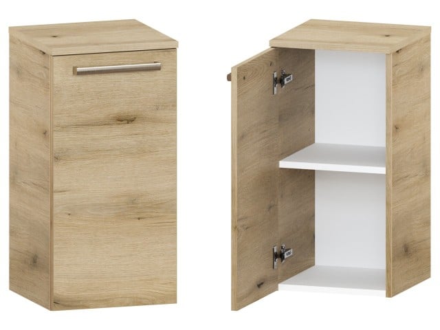 Słupek Łazienkowy ATHD 35 cm DD Lewy - Dąb Evoke Coast Mat - Uchwyty Stal Szczotkowana