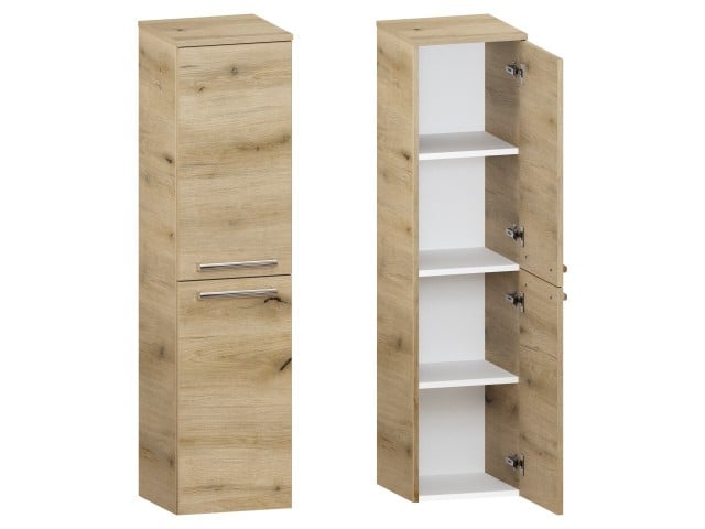 Słupek Łazienkowy ATHD 35 cm 2D Prawy - Dąb Evoke Coast Mat - Uchwyty Chromowane