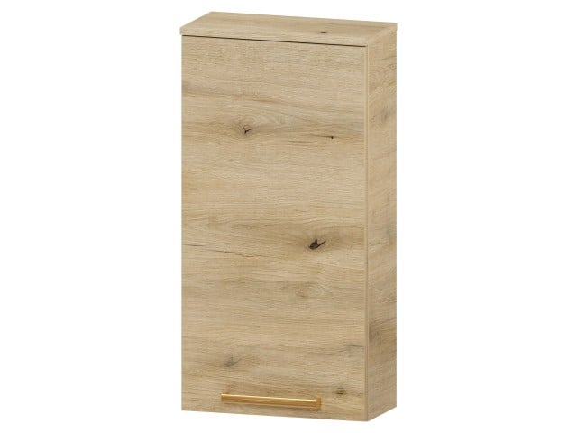 Szafka nad Pralkę ATHD 45 cm D90 Lewa - Dąb Evoke Coast Mat - Uchwyty Złote Polerowane