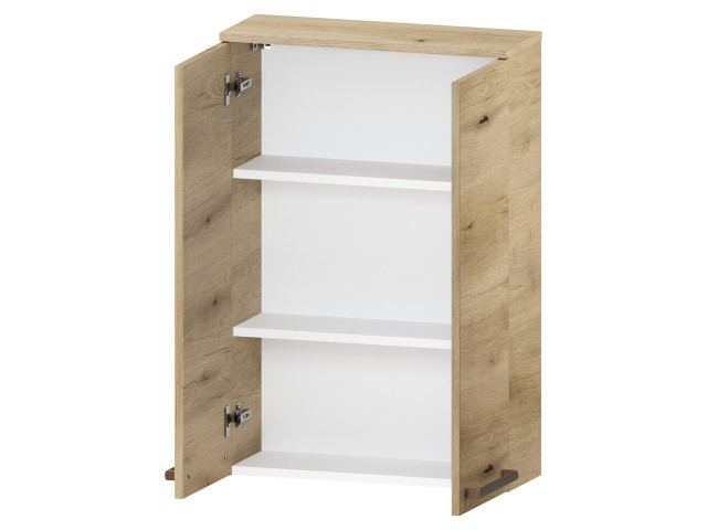Szafka nad Pralkę ATHD 60 cm 2D90 - Dąb Evoke Coast Mat - Uchwyty Czarne Matowe