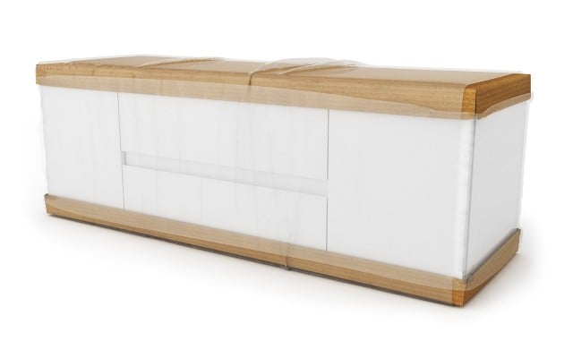 Szafka Wisząca Z Umywalką ATHD 80 cm - Dąb Evoke Coast Mat - Uchwyty Złote Polerowane