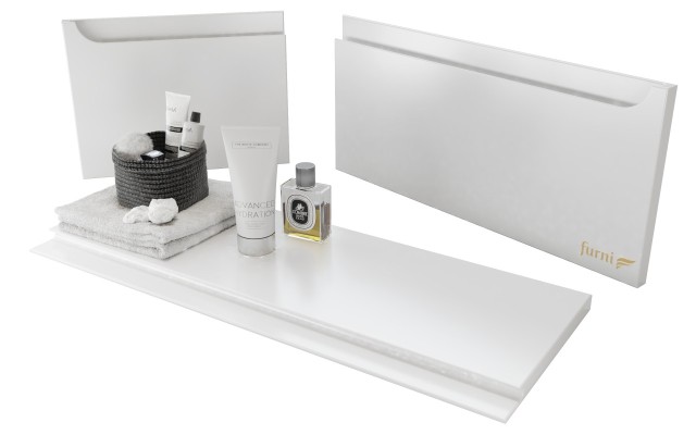 Szafka Wisząca Z Blatem ETH 90 cm D Lewa - Biały Mat