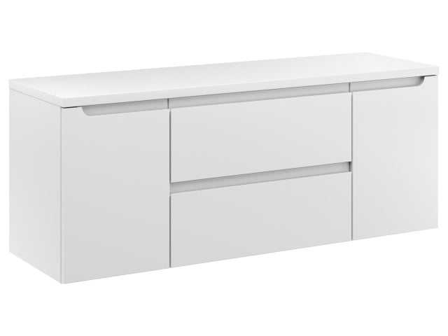 Szafka Wisząca Z Blatem ETH 120 cm D - Biały Mat