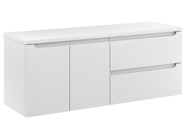 Szafka Wisząca Z Blatem ETH 120 cm DS Prawa - Biały Mat