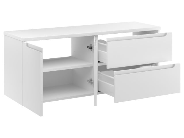 Szafka Wisząca Z Blatem ETH 120 cm DS Prawa - Biały Mat
