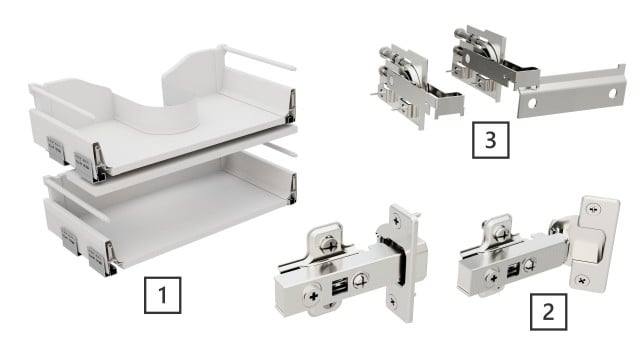 Szafka Wisząca Z Blatem ETH 120 cm DS Prawa - Biały Mat