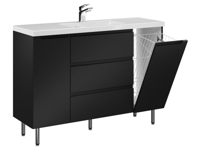Szafka Stojąca Z Umywalką ETH 120 cm DK - Czarny Mat Szafka Stojąca Z Umywalką ETH 120 cm DK - Czarny Mat