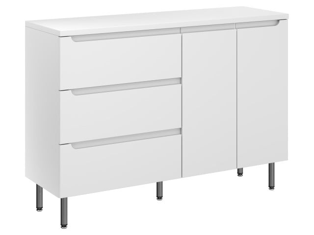Szafka Stojąca Z Blatem ETH 120 cm SD Lewa - Biały Mat