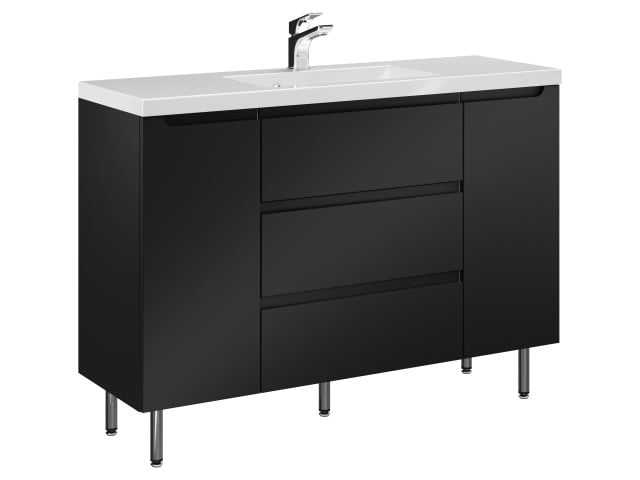 Szafka Stojąca Z Umywalką ETH 120 cm D - Czarny Mat Szafka Stojąca Z Umywalką ETH 120 cm D - Czarny Mat