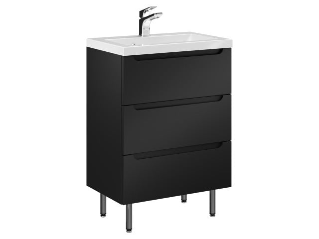 Szafka Stojąca Z Umywalką ETH 60 cm - Czarny Mat Szafka Stojąca Z Umywalką ETH 60 cm - Czarny Mat