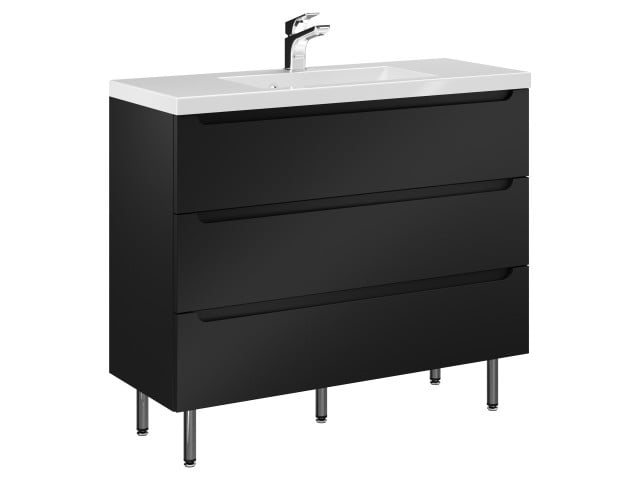 Szafka Stojąca Z Umywalką ETH 100 cm - Czarny Mat Szafka Stojąca Z Umywalką ETH 100 cm - Czarny Mat