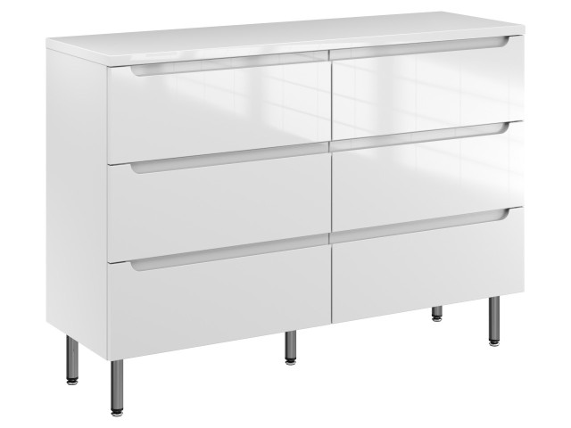 Szafka Stojąca Z Blatem ETH 120 cm DUO - Biały Wysoki Połysk Szafka Stojąca Z Blatem ETH 120 cm DUO - Biały Wysoki Połysk