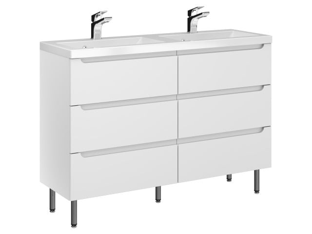 Szafka Stojąca Z Umywalką ETH 120 cm DUO - Biały Mat Szafka Stojąca Z Umywalką ETH 120 cm DUO - Biały Mat