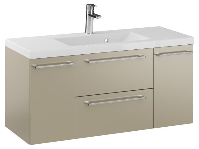 Szafka Wisząca Z Umywalką RON 100 cm D - Cappuccino Mat - Uchwyty Chromowane Szafka Wisząca Z Umywalką RON 100 cm D - Cappuccino Mat - Uchwyty Chromowane