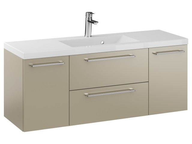 Szafka Wisząca Z Umywalką RON 120 cm D - Cappuccino Mat - Uchwyty Chromowane Szafka Wisząca Z Umywalką RON 120 cm D - Cappuccino Mat - Uchwyty Chromowane