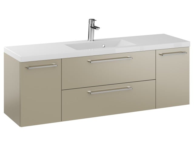 Szafka Wisząca Z Umywalką RON 140 cm D - Cappuccino Mat - Uchwyty Chromowane Szafka Wisząca Z Umywalką RON 140 cm D - Cappuccino Mat - Uchwyty Chromowane