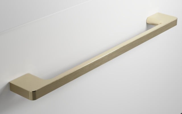 Szafka Wisząca Z Umywalką RON 100 cm D - Cappuccino Mat - Uchwyty Złote Szczotkowane