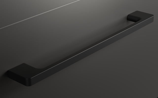 Szafka Wisząca Z Umywalką RON 90 cm D Prawa - Titan Mat - Uchwyty Czarne Matowe